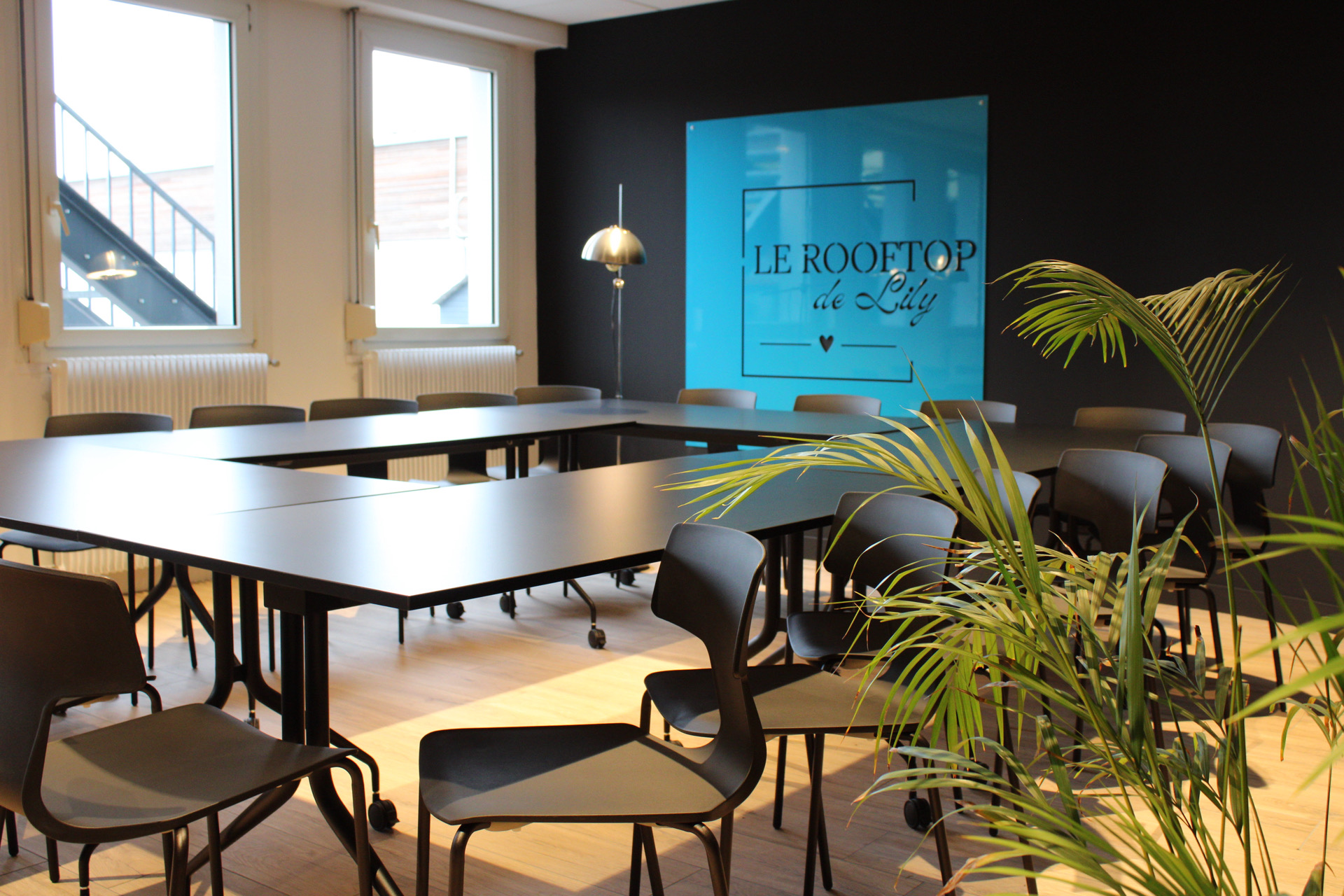 Salle de réception du Rooftop de Lily à Nancy pour événements professionnels